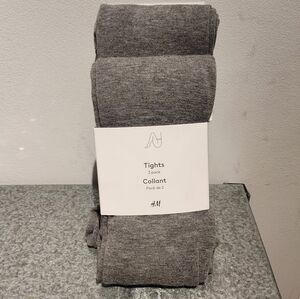 2 Pack Light Grey Knit Tights from H&M